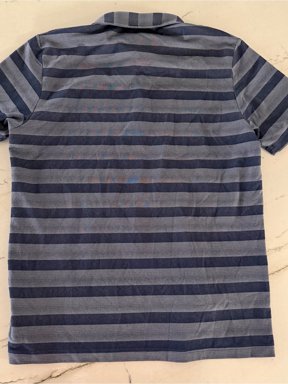 Adidas TPC Myrtle Beach Shirt Striped Golf Polo Men's Large Blue Gray - Picture 4 of 6